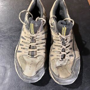 Skechers Men’s After Burn Memory Foam Hiking Shoes Pebble/Black Size 12